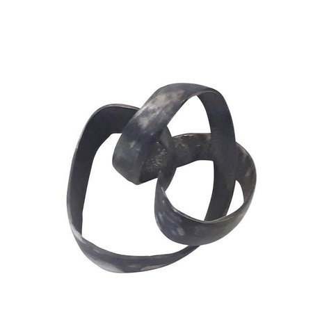 SAGEBROOK HOME Sagebrook Home 14585-03 7 in. Aluminum Knot Sculpture; Black 14585-03